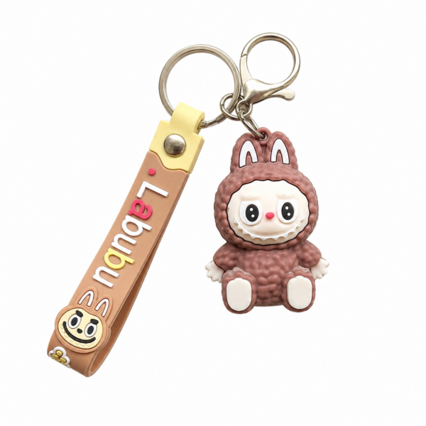 Cute Cartoon Character Keychain with Name Tag | Adorable 3D Animal Keychain for Kids & Girls | Bag Charm & Key Ring